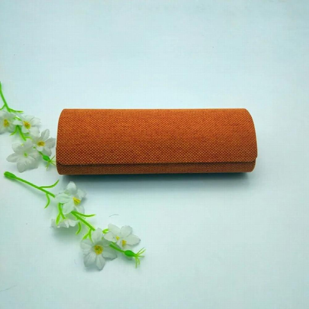 Retro Oval Glasses Box Sunglasses Linen Folding Eyewear Case Optical Storage Glasses Case