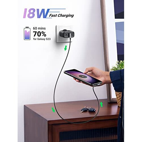 Ugreen abgewinkeltes USB-A-auf-USB-C-Kabel 3A, 1 m - Grau 2