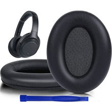Ear Pads Cushions Replacement for Sony WH-1000XM3 (WH1000XM3) Over-Ear Headphones, Earpads with Softer Protein Leather, Noise Isolation Memory Foam,