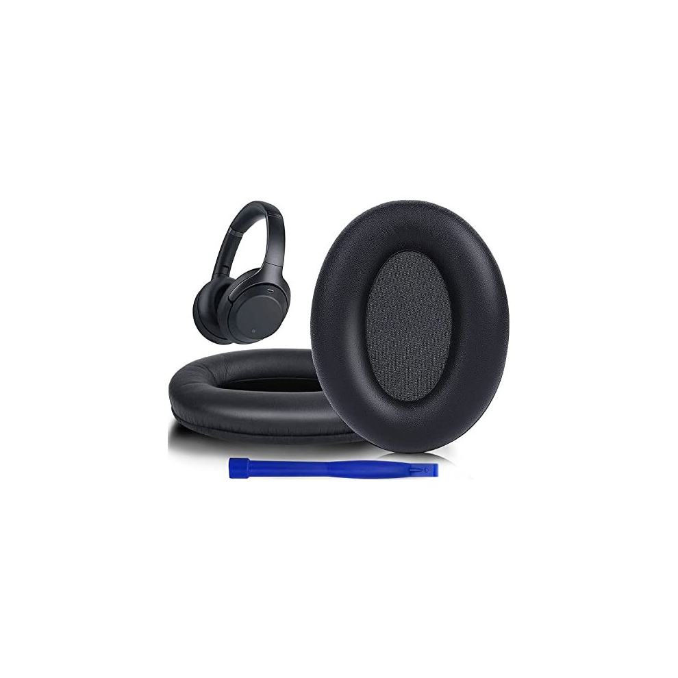 Soulwit Ear Pads Cushions Replacement For Sony Wh-1000Xm3 (Wh1000xm3) Over-Ear Headphones, Earpads With Softer Protein Leather, Noise Isolation Memory Foam,