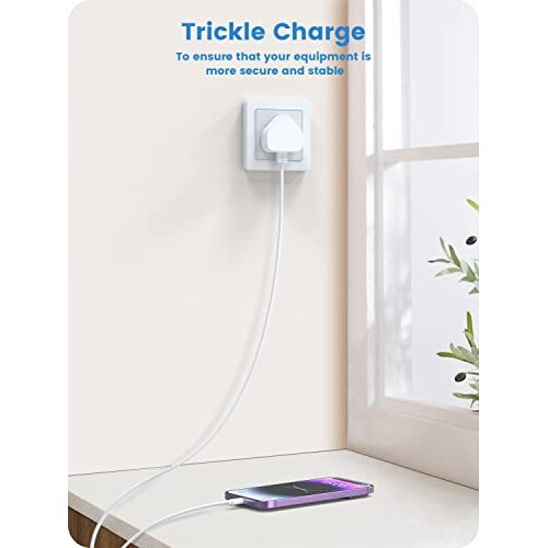 iPhone Charger Plug and Cable【Apple MFi Certified】5W USB Plug with 2 Pack 2M Lightning Cables Compatible with iPhone 14/14 Pro/14 Pro Max/13/13 2