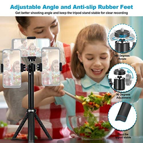 Lightweight Mini Tripod for Camera/Phone/Webcam, Extendable Tripod Stand Compatible with NexiGo Logitech Webcam C920 C922 Brio iPhone/Android/Camera, 1