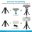 Lightweight Mini Tripod for Camera/Phone/Webcam, Extendable Tripod Stand Compatible with NexiGo Logitech Webcam C920 C922 Brio iPhone/Android/Camera, 6