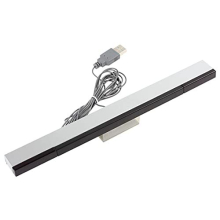 USB Wired Wii Sensor Bar, Replacement Infrared IR Ray Motion Sensor Bar, Replacement USB Wired Infrared Ray Sensor Bar for Nintendo Wii and Wii U - Refurbished