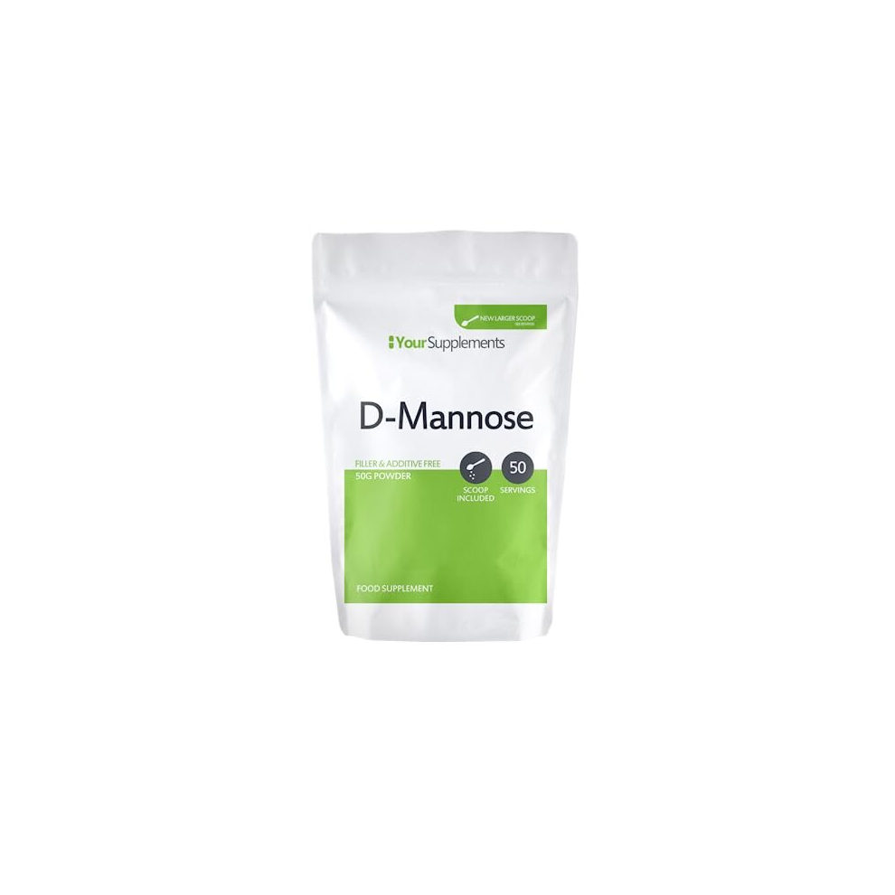 Yoursupplements Your Supplements - D Mannose Pure Powder 50G | Natural & Non Gmo | Vegetarian & Vegan Friendly | Scoop Included