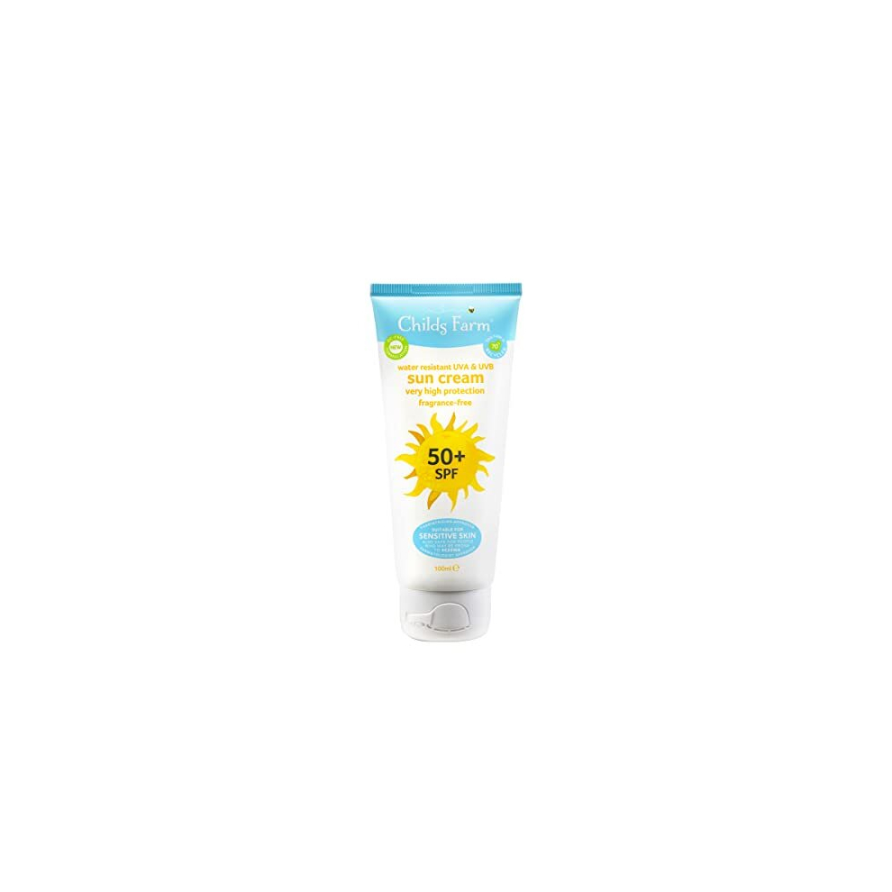 Childs Farm Cream Kids And Baby Sun Spf 50Plus Water Resistant Uva And Uvb Very High Protection Suitable For Dry, Sensitive And Eczema-Prone Skin 100Ml