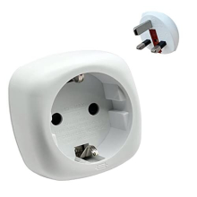 EU to UK Plug Adapter | Europe to UK 3 Pin to 2 Pin Socket Adaptor | Euro to UK Plug | for Electric Toothbrush Shaver Electric Devices from France