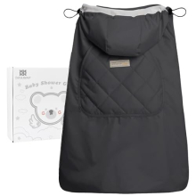 Winter Cover for Baby Carrier Warm Universal Hoodie Baby Carrier Cover for All Seasons, Dark Grey