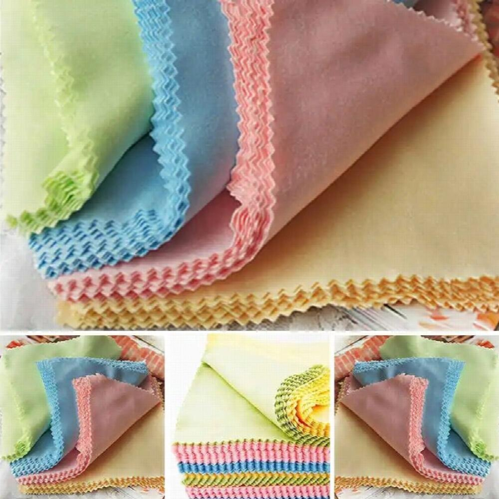 Multicoloured 10Pcs Glasses Eyeglasses Sunglasses Screen Microfiber Cleaner Cleaning Cloth