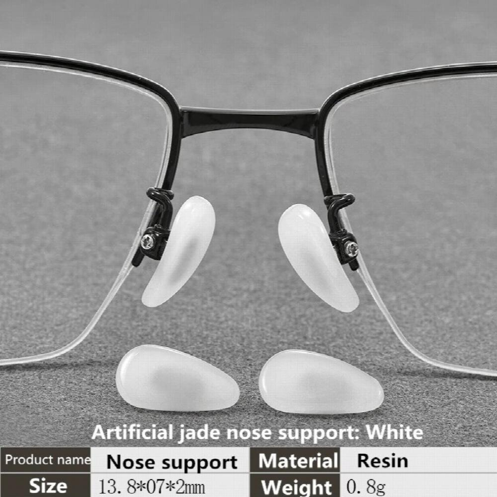 Multicoloured 2Pcs Ceramic Nose-Pad Glasses Eyeglass Crimp-On Sunglasses Support Titanium Artificial Jade Nose Pads Eyewear Accessories ????