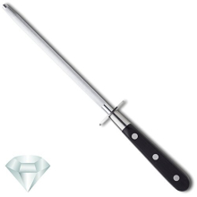 Sabatier Professional Sharpening Honing Steel - High Chrome Steel, Full Tang, Triple Rivet, Easy Grip Handle. Keeping Kitchen & Commercial knives
