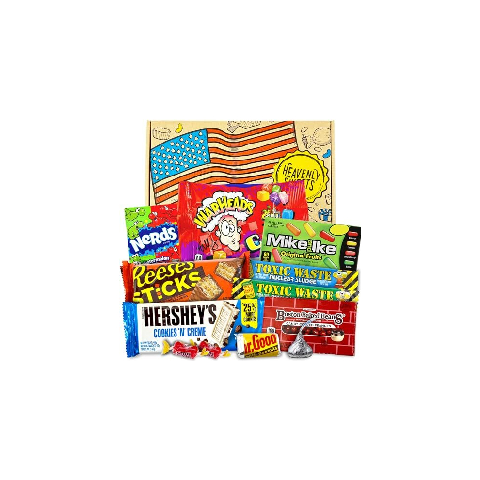 - American Sweets Gift Box - American Candy - USA Treats, Jolly Rancher Reeses - American Chocolate and Sweets Gift Box for Birthday Christmas Gift,