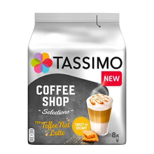Jacobs Tassimo Capsules Coffee Shop Selections Toffee Nut Latte, 8 Coffee Capsules, 268 g
