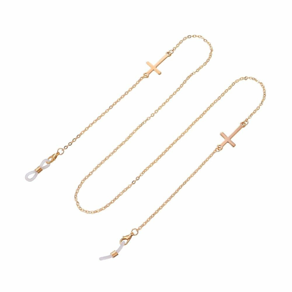 Cross Glasses Chains Mask Chain Cross Eyeglasses Sunglasses Spectacles Metal Chain Holder Cord Lanyard Necklace