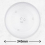 Strong Durable Universal Microwave Turntable Glass Plate with 6 Fixers, 345mm 2