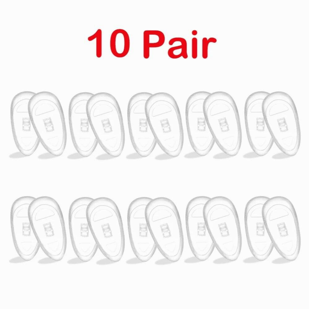 Multicoloured 10Pairs Eyeglass Nose Pads Soft Silicone Air Cushion Glasses Replacement Nosepad Anti-Slip Nose Bridge Pads For Sunglasses