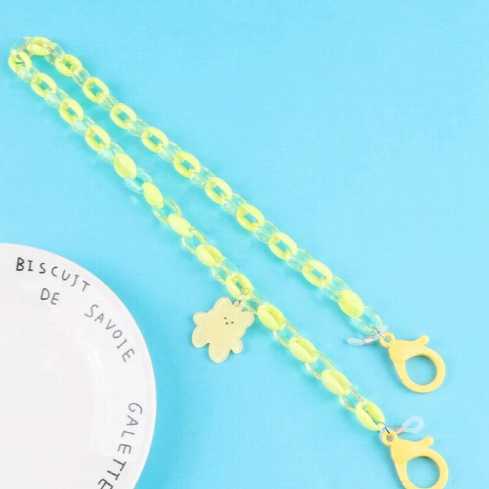 Children Acrylic Bear Charm Sunglasses Mask Holder Lanyard Creative Candy Anti-lost Glasses Chain Neck Strap