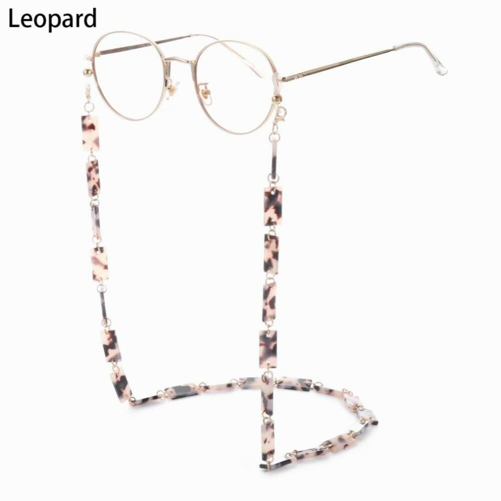 Multicoloured Leopard Acrylic Sunglasses Chain Tortoise Mask Holder For Women Adults Eyeglass Holder Glasses Lanyard Around Neck Eyewear Rope