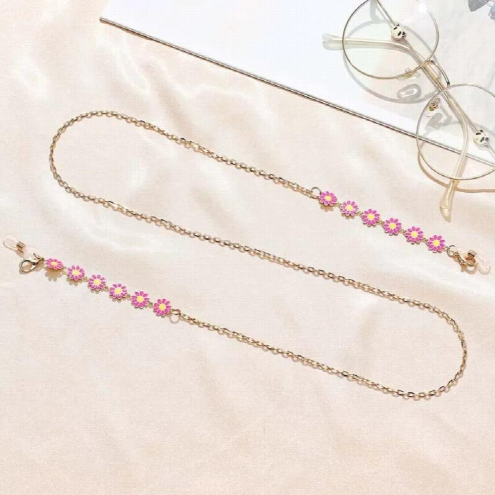 Chrysanthemum Flower Sunglasses Chain Mask Lanyard Strap Reading Glasses Clear Beaded Chains Eyewear Jewelry Accessories