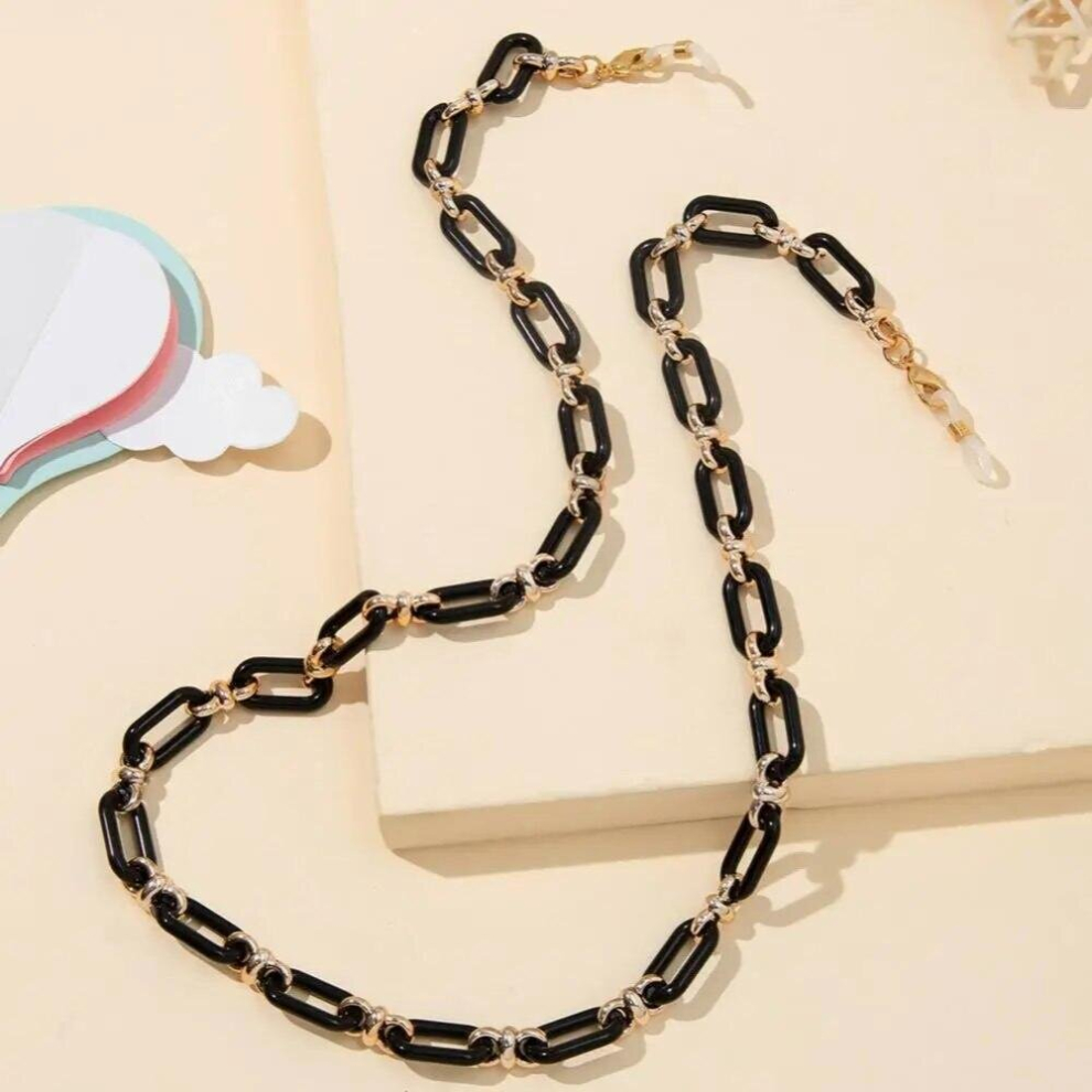 Multicoloured Glasses Chains Mask Hanging Rope Acrylic Metal Earphone Sunglasses Lanyards Holder Retro Anti-Lost Mask Chains