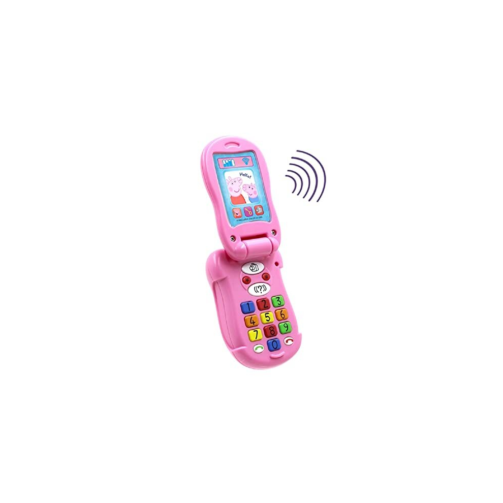 PP06 Peppa's Flip & Learn Toy Phone for Kids-Interactive Learning and Child Development, Colours and Number Recognition and Communication, 3+ Years,