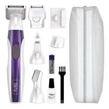 Face and Body Hair Remover, Pure Radiance, Womens Razor, Female Shaving, 4 in 1 Battery Trimmer, All-over Body Hair Removal, Bikini Trimmers,Remove