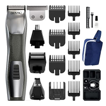 Chromium 11-in-1 Multigroomer, Beard Trimmer for Men, Nose Hair Trimmer, Stubble Trimmer, Body Trimmers for Men, Male Grooming Set, Rechargeable