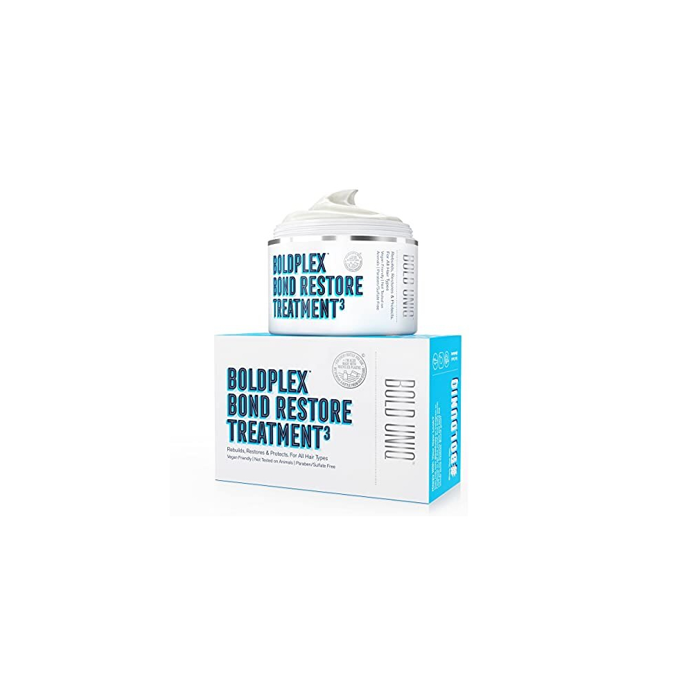 BoldPlex 3 Bond Repair Hair Protein Treatment Mask for Dry Damaged Hair - Hydrating & Conditioning for Curly, Coloured, Frizzy, Broken or Bleached