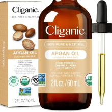 Organic Argan Oil, 100% Pure | Moroccan Argan Oil for Hair, Face & Skin | Natural Cold Pressed Carrier Oil - Certified Organic