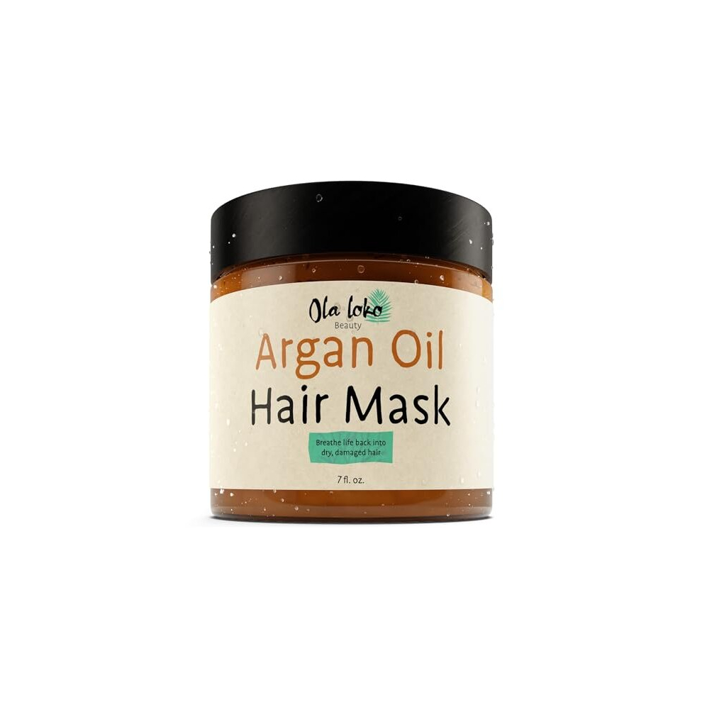 Ola Loko Argan Oil Hair Mask - Deep Conditioning For Dry, Damaged & Color-Treated Hair, Nourishes, Repairs & Strengthens