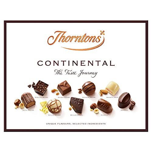 Thorntons Continental Chocolate Gift, Perfect for Sharing, Gifts for Women and Men, Unique Flavours Milk, White, Dark Chocolate, 264g