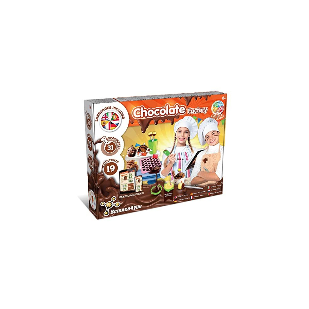 Chocolate Factory for Children+8 Years - Chocolate Games for Kids, Toy for Kids with 31+ Activities for Kids, Chocolate Making Kit, Chocolate Gifts