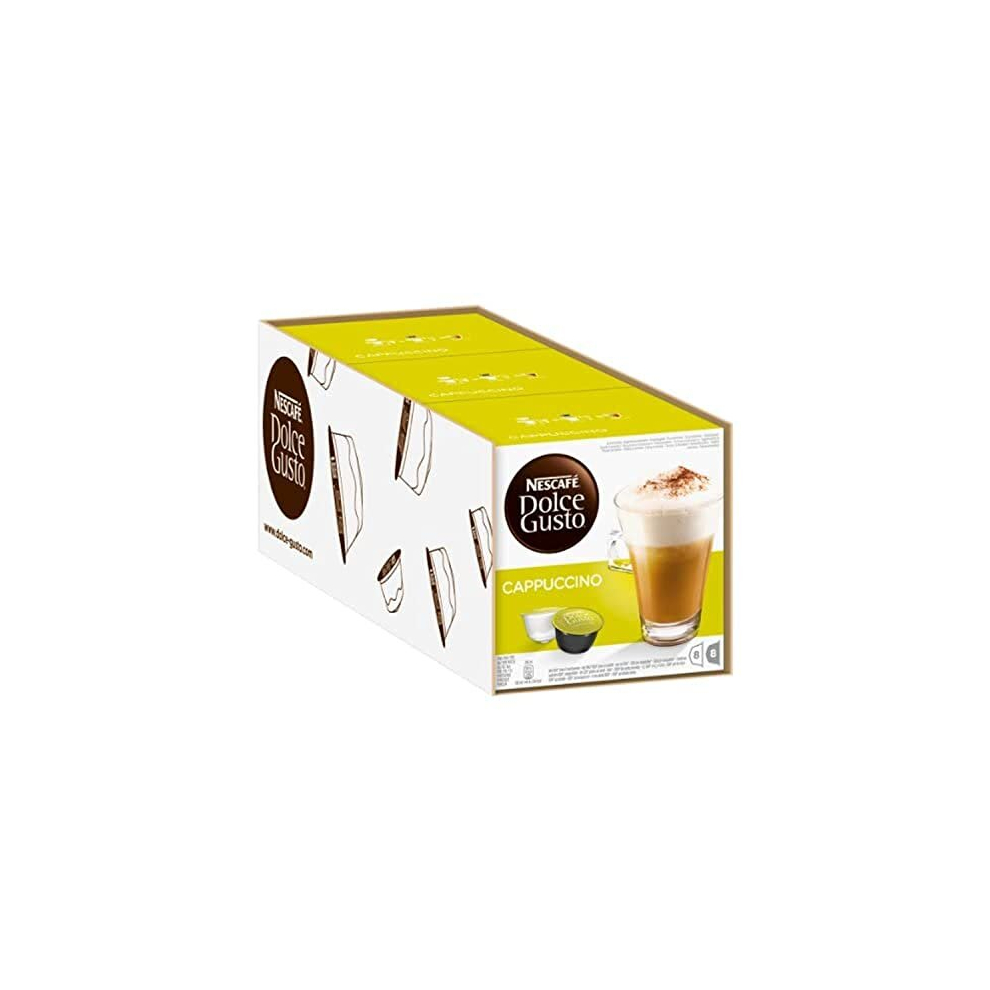 NescafÃ© Dolce Gusto Cappuccino Coffee Pods (Pack of 3, Total 48 Capsules)