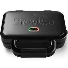 Ultimate Deep Fill Toastie Maker | 2 Slice Sandwich Toaster | Removable Non-Stick Plates | Stainless Steel | Black [VST082]