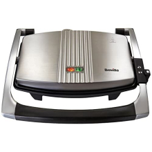 Sandwich/Panini Press & Toastie Maker | 3-Slice | Non-stick-coated aluminium plates | Stainless Steel [VST025]