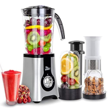 Jug Blenders, Uten Smoothie Blender with 1.25L Jug, Multi-Functional Smoothie Maker and Mixer for Juicers Fruit Vegetable 380W Automatic Blender Ice