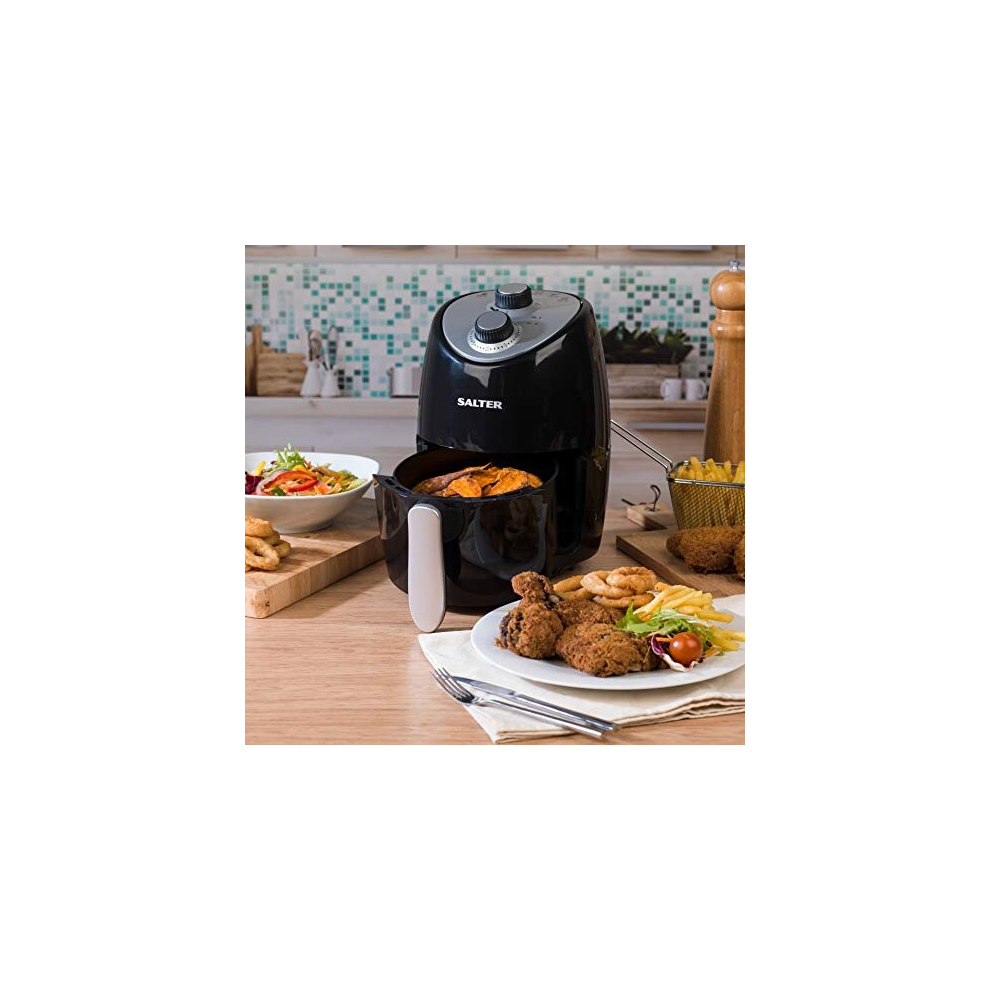 EK2817 2L Compact Air Fryer Hot Air Circulation, Removable NonStick