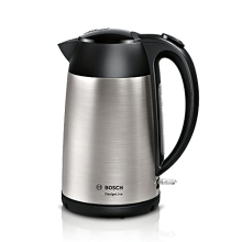 DesignLine TWK3P420GB Stainless Steel Cordless Kettle, 1.7 Litres, 3000W - Silver and Black