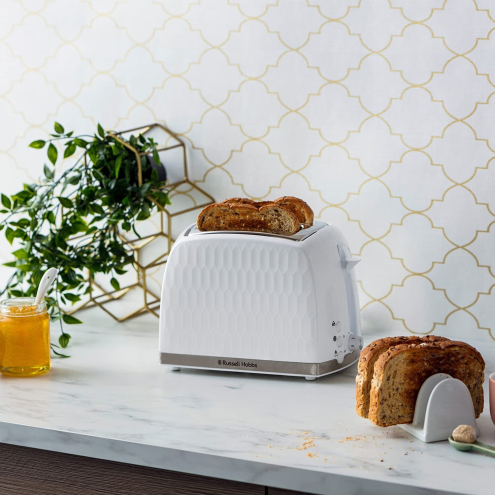 26060-2-slice-toaster---contemporary-honeycomb-design-with-extra-wide-slots-and-high-lift-feature--white