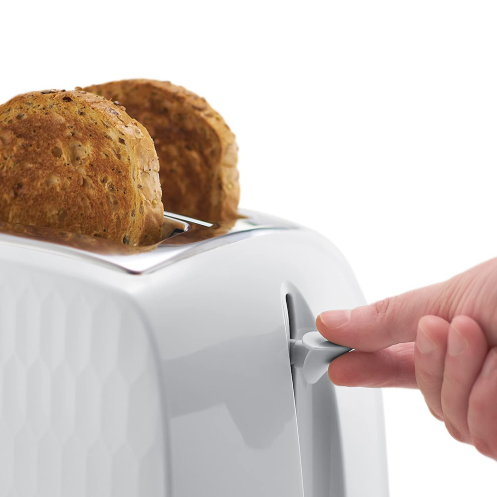 26060-2-slice-toaster---contemporary-honeycomb-design-with-extra-wide-slots-and-high-lift-feature--white