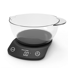 1074 BKDR Electronic Digital Kitchen Scale, Max 5 Kg, Cooking , Baking, Add & Weigh, Measures Liquids/Fluids, Hidden Until Lit Display, 1.8 litre