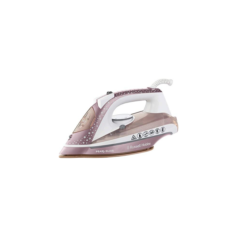 Pearl Glide Steam Iron with Pearl Infused Ceramic Soleplate, 315 ml Water Tank, Anti-Drip and Self-Clean Function, 2600 W, Champagne, 23972