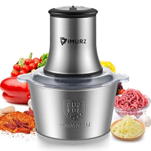 2L Electric Mini Food Chopper Food Processor Meat Grinder,4 Bi-Level Blades,500 W Stainless Steel Bowl Kitchen Mincer Blender for Meat, Vegetables,