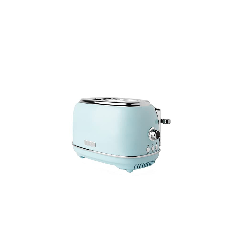 Heritage Blue 2 Slice Toaster - Electric Stainless Steel Toaster - Economy Mode - Reheat, Cancel and Defrost Functions - Variable Browning Control -