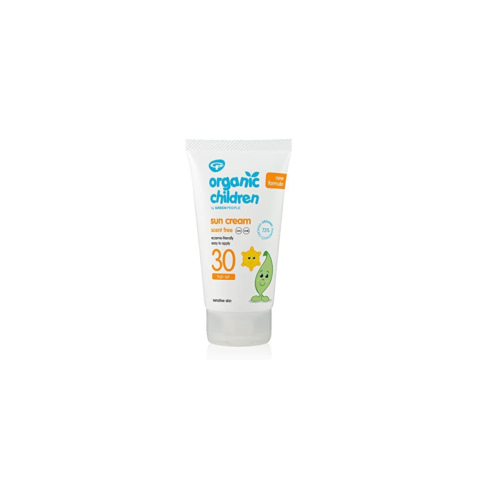 Organic Children Scent Free Sun Cream SPF30 150ml | Natural, Organic Sunscreen for Kids | Eczema Friendly, Sensitive Skin, Prickly Heat | Easy to