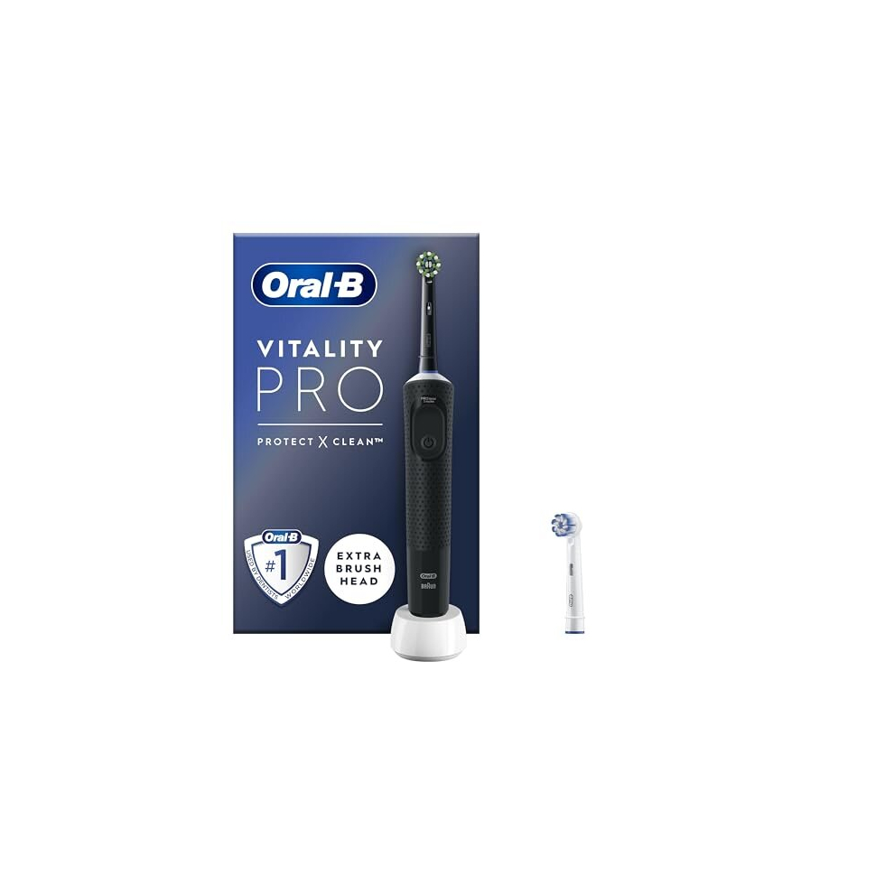 Vitality Pro Electric Toothbrushes For Adults, Christmas Gifts For Women / Him, 1 Handle, 2 Toothbrush Heads, 3 Brushing Modes Including Sensitive