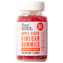 Apple Cider Vinegar Gummies with The Mother 1000mg Enhanced with Vitamin B12 & Folic Acid | 60 High Strength ACV Vegan Capsules with Pomegranate &