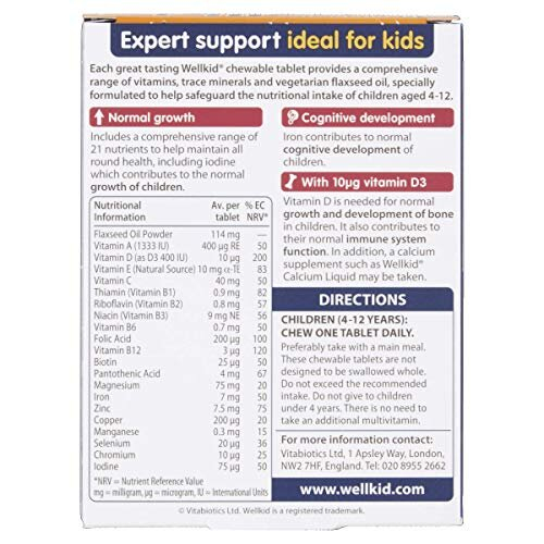 Vitabiotics Wellkid Multi-Vitamin Smart Chewable - 30 Tablets 1