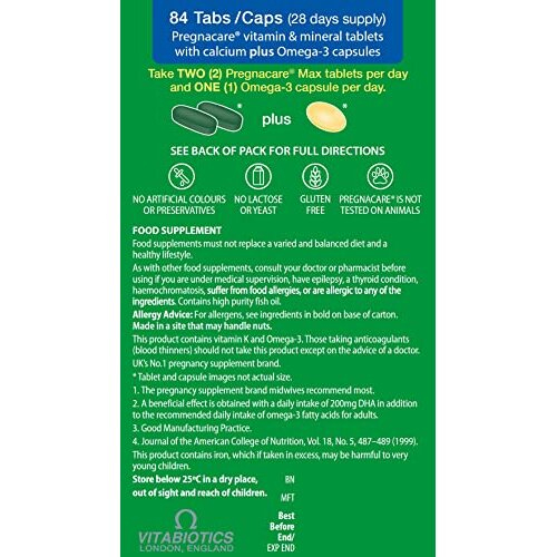 Pregnacare Vitabiotics Pregnacare Max, 84 Tablets/Capsules - Pack of 1 2