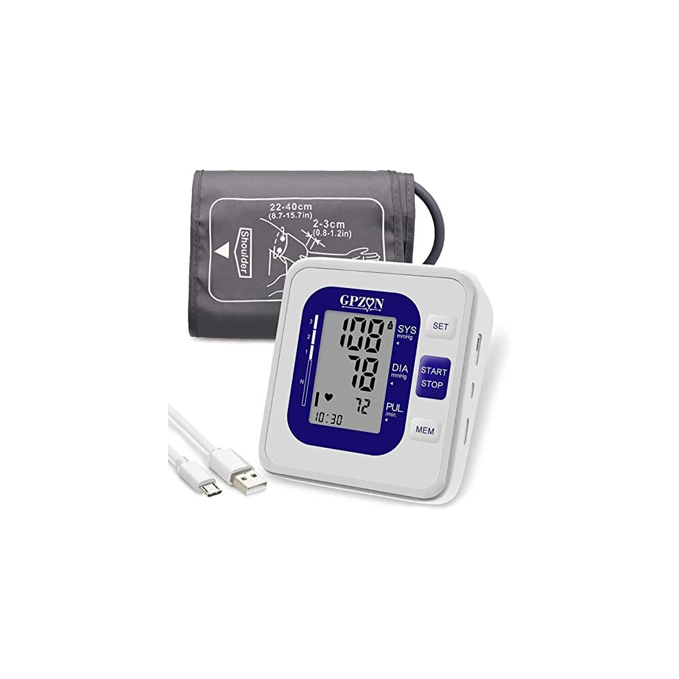 Blood Pressure Monitor NHS Approved UK, GPZON Accurate Digital BP Monitor with Large Cuff for Home Use, Irregular Heartbeat Diagnosis, Pulse Rate